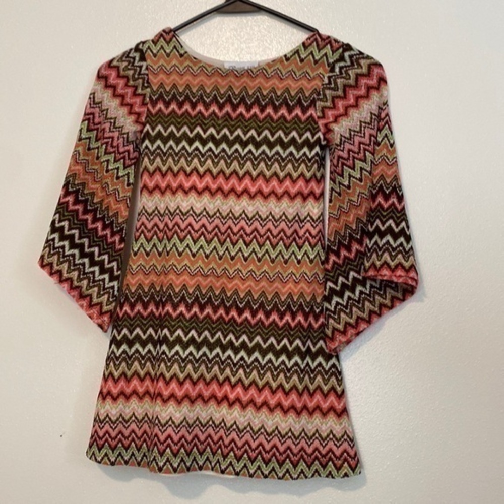 Bonnie Jean boho wing sleeve lined dress girls 6
